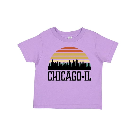 Inktastic Chicago Illinois Skyline Vintage Boys or Girls Toddler T-Shirt