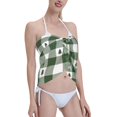thumbnail image 4 of Disketp Green Tree Lumberjack Plaid Women Swimsuit Cover Up Short Chiffon Summer Beach Sarong Bikini Wrap Skirt Bathing Suit, 4 of 7