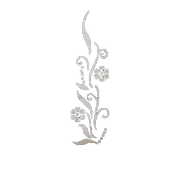 Adhesivo Decorativo Acrílico Con Flores Para El Baño, Espejo Decorativo, Arte Mural, Espejo, Habitación Secor