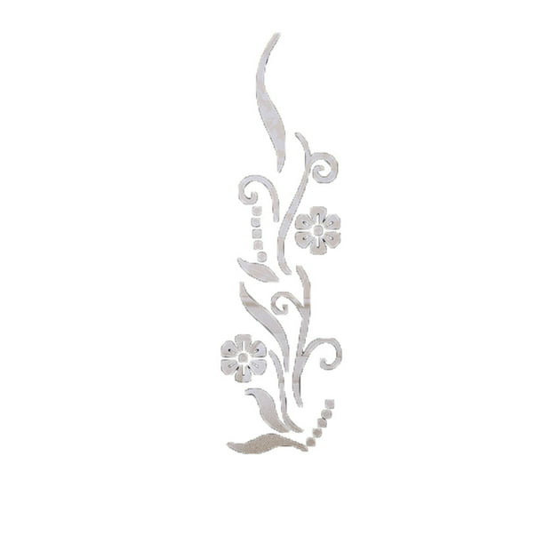 Adhesivo Decorativo Acrílico Con Flores Para El Baño, Espejo Decorativo, Arte Mural, Espejo, Habitación Secor