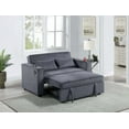 thumbnail image 6 of Modern Dark Gray Corduroy 2-Seat Sofa with Cup Holders and USB - 59"x34"x33"H, 6 of 8