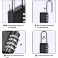 thumbnail image 4 of Paquete de candado de combinación resistente a la intemperie de 2,6 "de largo con grillete negro auspicioso, 4 of 4