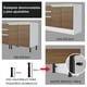 thumbnail image 4 of Mueble De Cocina Madesa 3 Cajones 2 Puertas 120 Cm Marron Madesa G241249BGL, 4 of 8