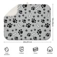 thumbnail image 2 of Paw Prints and Bones Dish Drying Mat for Kitchen 1 Pack, Ultra Absorbent Microfiber Dishes Drainer Mats,18"x24", 2 of 4