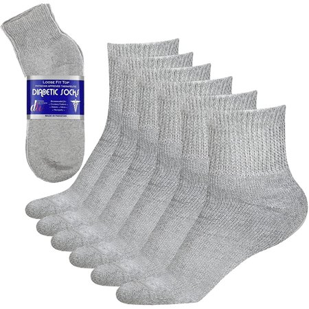 

3-12 Pairs Mens Circulatory Diabetic Health Quarter/Ankle Cotton Socks Size 9-15