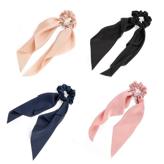 Long Tail Ribbon Hair Band Ponytail Scarf Scrunchie 2.5cm Various Colours--(niubi)(wanan)