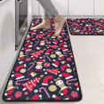 thumbnail image 2 of Kitchen Rugs Sets Of 2,Dark Blue Christmas Pattern Anti Fatigue Kitchen Mat Rugs Non Slip Washable,Decorative Kitchen Floor Mats for Kitchen,Sink,Laundry,17"x47"+17"x47", 2 of 5