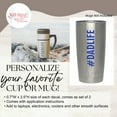 thumbnail image 2 of Tumbler Cup, Tablet Phone Decal Stickers Hashtag #Dad Life Best Fathers Day Gift Glossy Brilliant Blue, 2 of 5