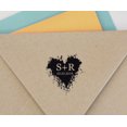 thumbnail image 4 of Printtoo Round Custom Ink Heart Save The Date Rubber Stamp Self Inking Wedding Personalized Stamper, 4 of 6