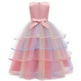 thumbnail image 7 of Girls' Unicorn Costume Princess Long Maxi Dress for Birthday Party, Child 6-7 Years, 7 of 7