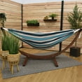 thumbnail image 2 of Vivere Double Sunbrella® Hammock with Solid Pine Arc Stand - Surfside (8ft) (FSC Certified), 2 of 6