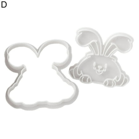 

farfi Cookie Mould Stencils Decorative Durable Practical Bunny Pattern Cookie Stamp Household Baking Tool