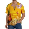thumbnail image 3 of Haiem The Chicken Family Men's Casual Shirts Short Sleeve Button Down Shirts Fashion Textured Summer Beach Shirt-Medium, 3 of 7