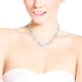 thumbnail image 3 of Sophisticated Elegance Freshwater White Pearls Crystals on Silk Thread Necklace, 3 of 3