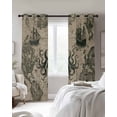 thumbnail image 4 of Medieval Octopus Blackout Curtains for Bedroom Living Room Darkening Curtains 84 Inch Length 2 Panels Set Vintage Nautical Boat Retro Map Window Curtain Window Treatment Grommet Drapes 42"x84", 4 of 9