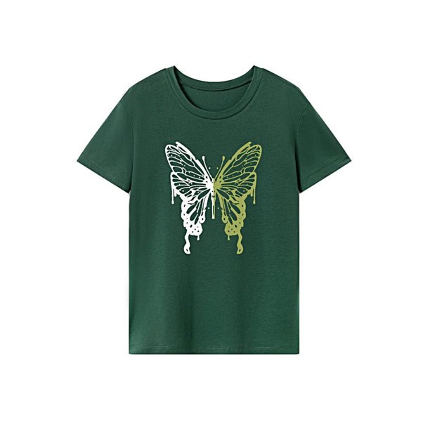 Camiseta básica para mujer, ropa de calle, camisa simple con cuello redondo para viajes de vacaciones SG