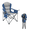 Blue Gray, variant on Aidoly Oversized Folding Camp Chair with Cooler Compartment - Heavy-Duty Outdoor Seat with 500lb Capacity, Black
