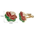 thumbnail image 5 of Yoursfs Men's Colorful Cufflinks Fun Flower Cufflinks Personalized Wedding Party Jewelry, 5 of 6