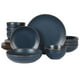 thumbnail image 1 of Juego de vajilla Gibson Home Hazeltine, 16 piezas, azul marino, 1 of 7