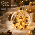 thumbnail image 4 of Glowing Christmas Story Ornament, 3.15in Light-Up Mini Holiday Scene with Warm LED Light, Festive Keepsake Gift for Home Christmas Party Tree Mantel Holiday Decoration, E, 4 of 7