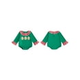 thumbnail image 2 of Miaouyo Infant Baby Girl Christmas Romper 0 3 6 12 18 Months Gingerbread Embroidered Plaid Ruffle Trim Long Sleeve Bodysuit Cute Winter Fall Clothes, 2 of 9