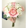 thumbnail image 3 of Admired By Nature 9 Stems Artificial Rose Hydrangea Mixed Bouquet, Blush, 3 of 3