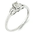thumbnail image 2 of Sterling Silver Rhodium-plated White Topaz Ring, 2 of 3