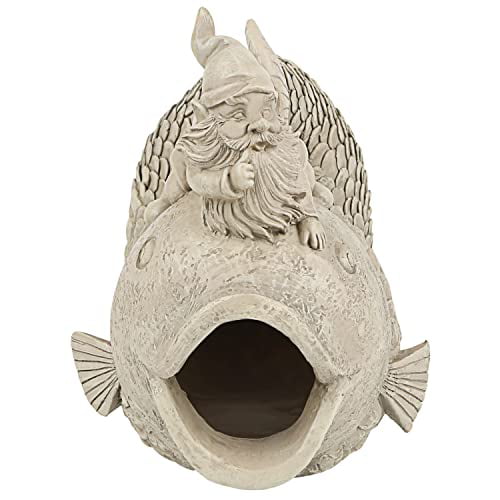 Seefun Gutter Downspout Extension Decorative Goldfish Extender Outdoor Statue Garden Decoration Polyresin Ornament for Patio Lawn 