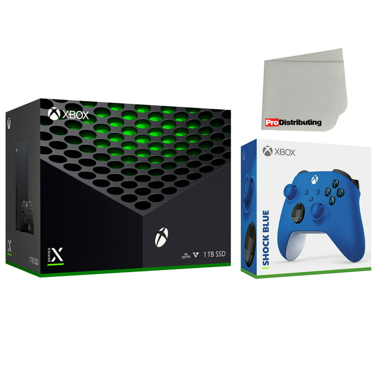Microsoft Xbox Series X 1TB Console with Extra Wireless Controller - Shock  Blue - Includes Microfiber Screen Cleaning Cloth