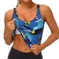 thumbnail image 3 of Picia Hawaiian Style Sports Bra for Women,Padded Strappy Sports Bras Medium Support Yoga Bra with Removable Cups,Running Yoga Bra-Medium, 3 of 9