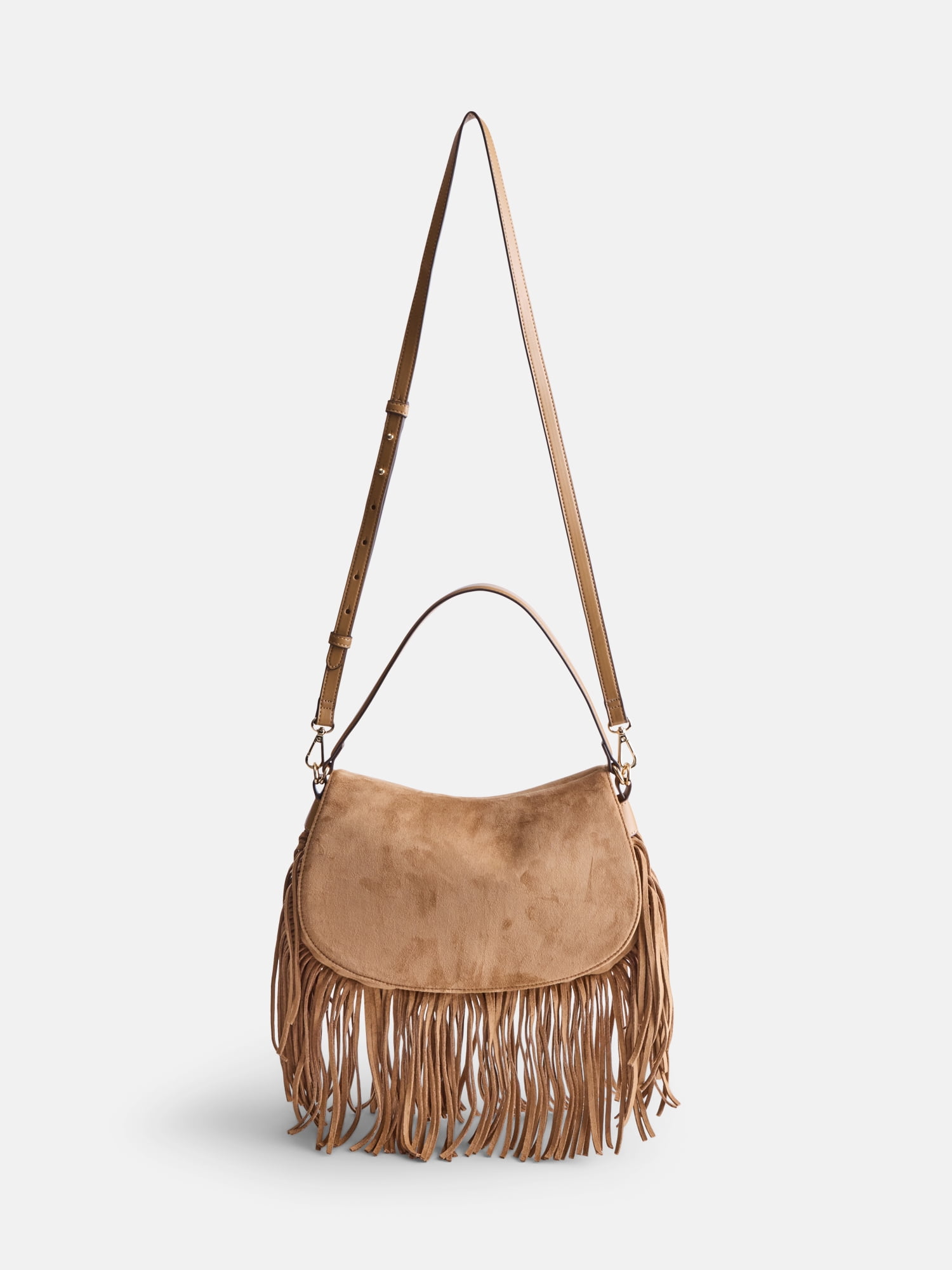 Scenario Women's Saddle Bag, Brown Fringe