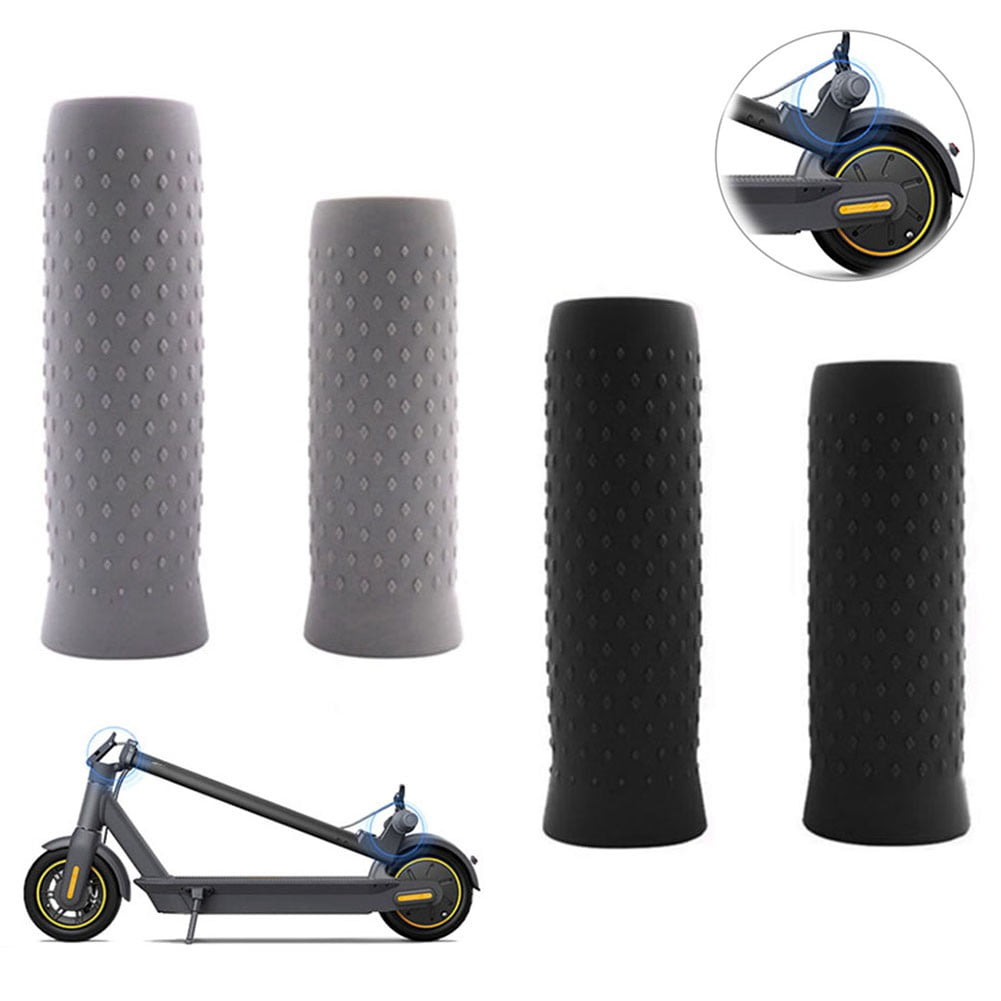 Poignées De Guidon Antidérapantes En Silicone Pour Ninebot MAX G30 – Longues Et Courtes, Confortables, Grises – Faciles à Installer
