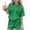 Green, variant on Auroural girls clothes 10-12 outfits under $21 Children's Summer Leisure Round Neck Short Sleeves Top And Shorts Two-piece Set For Kids