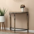 thumbnail image 3 of HomeStock Mid-Century Marvel Rustic Wood And Metal Half Moon Console And Entry Table, 3 of 10