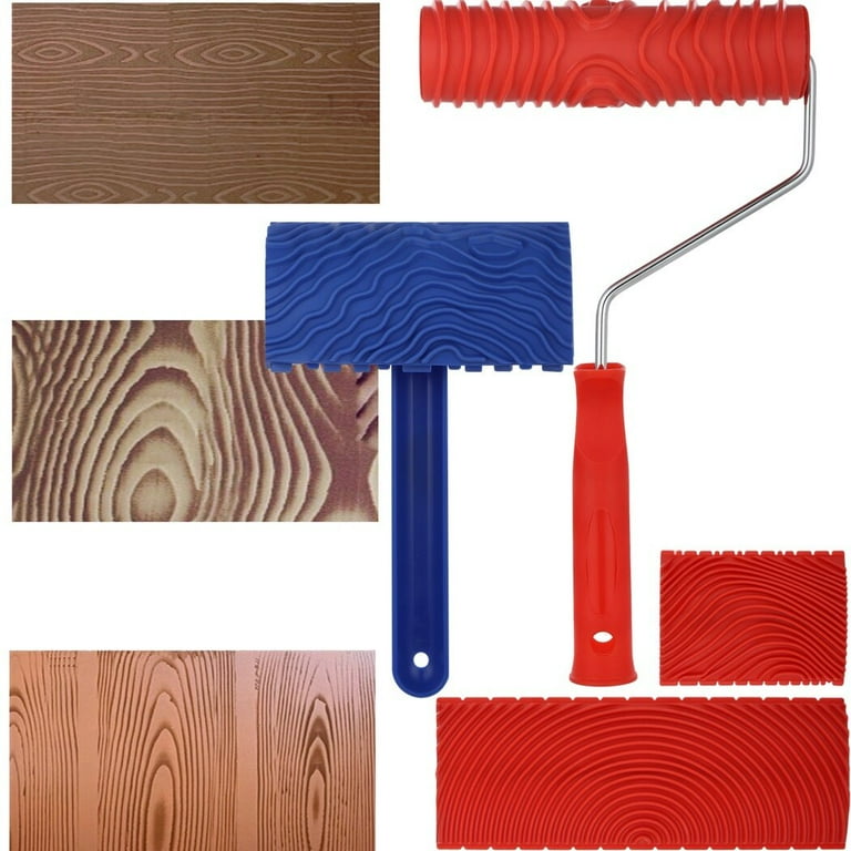 Wood Grain Tool Set with Roller and Rocker 4 Piece DIY Wall and Floor Wood Graining Paint Kit for Furniture and Decks Walmart