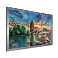 thumbnail image 2 of Designart 'Sunset Over Cityview Of Prague' Children's Art Framed Art Print, 2 of 4