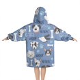 thumbnail image 2 of Dog with Woof and Bark Blanket Hoodies for Kids 6-13YR Oversize Wearable Blanket Hoodies for Boys Girls Teens, 2 of 7