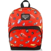 DECADE WEST Disney Cars Mini Backpack for Women - 10 Canvas Pixar Cars Backpack with Front Pocket and Bookmark | Lightning McQueen Backpack Purse Bundle