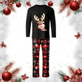 thumbnail image 2 of LUOGENLI Pyjamas de Noël pour Adultes Rouges Pyjamas Assortis pour la Famille pour et Année Tenue de Nuit Douillette pour Papa Maman Enfants Tenues de Fête des Fêtes Noir Taille m, 2 of 4