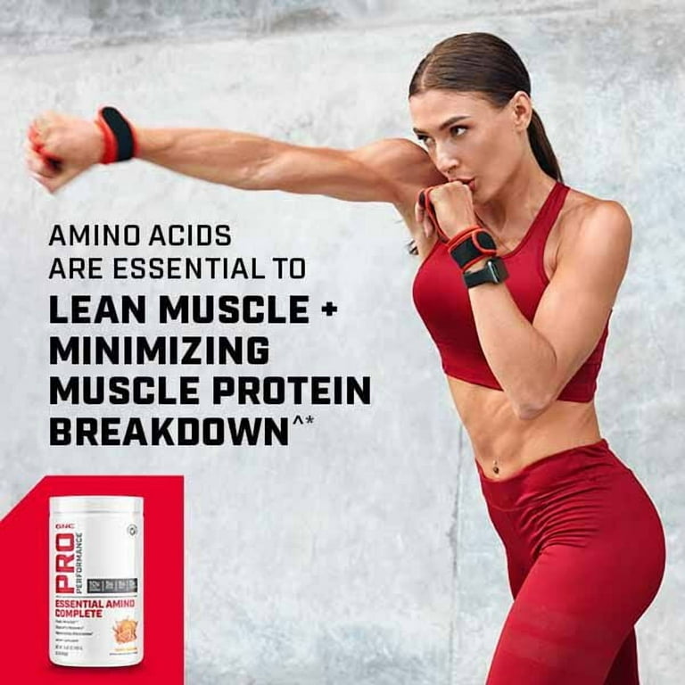 GNC Pro Performance Essential Amino Complete, Strawberry Banana, 15.87 oz.,  BCAA & EAA for Muscle Recovery and Hydration - Walmart.com