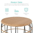 thumbnail image 5 of Best Choice Products 4-Piece Outdoor Rope Wicker Patio Conversation Furniture Set w/ Loveseat, Cushions, Table - White, 5 of 7