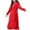 Red, variant on Wensltd Plus Size Thick Fleece Robe for Women Long Sleeve Solid Color Warm Bathrobe with Pockets Ruffled Trim Cozy Soft Sleepwear for Winter Fall