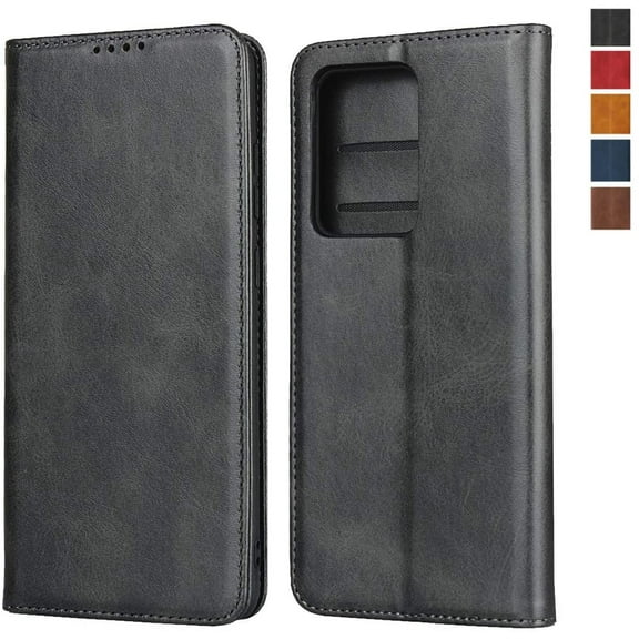for Galaxy S20 Ultra Wallet Case,Premium PU Leather Flip Folio Case with Card Slot,Stand Holder and Magnetic Closure Protective Case for Samsung Galaxy S20 Ultra/Galaxy S20 Ultra 5G,6.9" Black