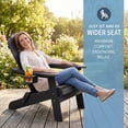 thumbnail image 5 of JEKO&JEKO Folding Adirondack Chair Set of 4 with Cup Holder, HIPS All-Weather Outdoor Chair for Patio, Garden, Backyard, Deck - Black, 5 of 5