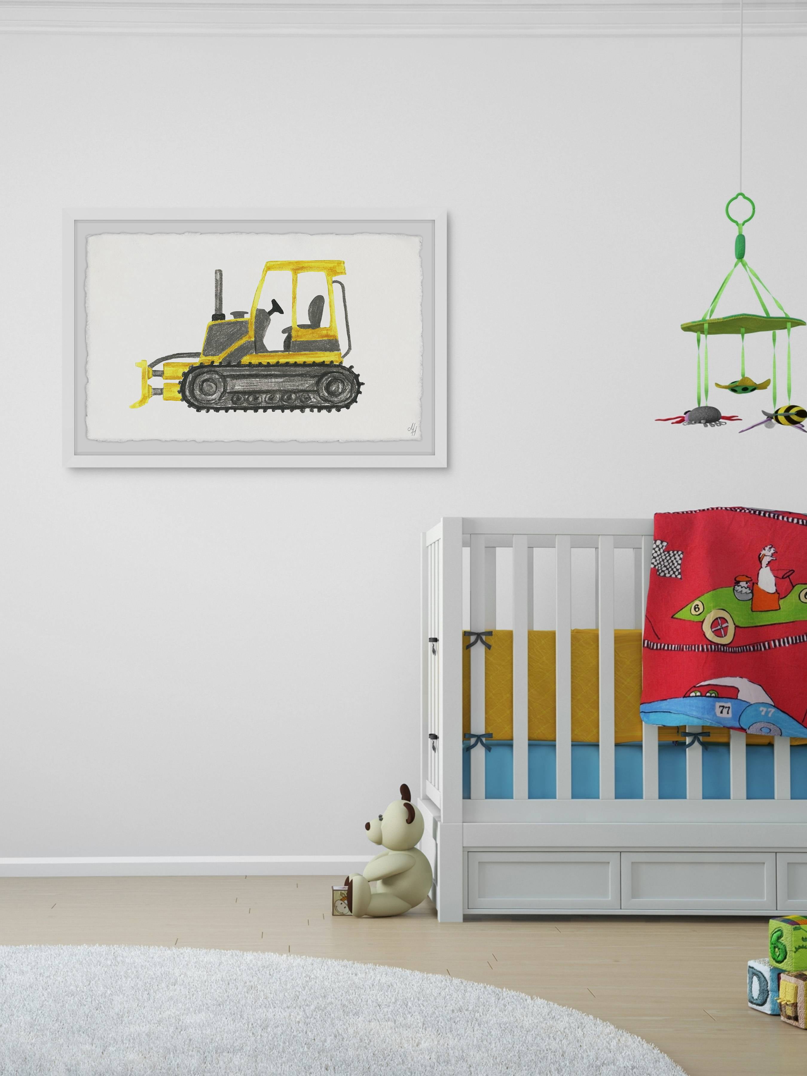 Marmont Hill Bulldozer Truck Framed Wall Art