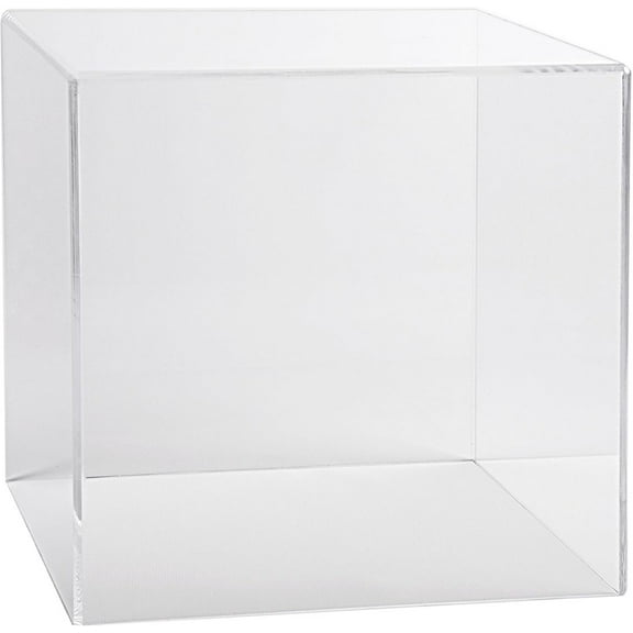 15" x 15" Clear Acrylic Display Box with One Open Side Versatile Square Retail Product Riser or Merchandise Storage Bin No Assembly by Marketing Holders