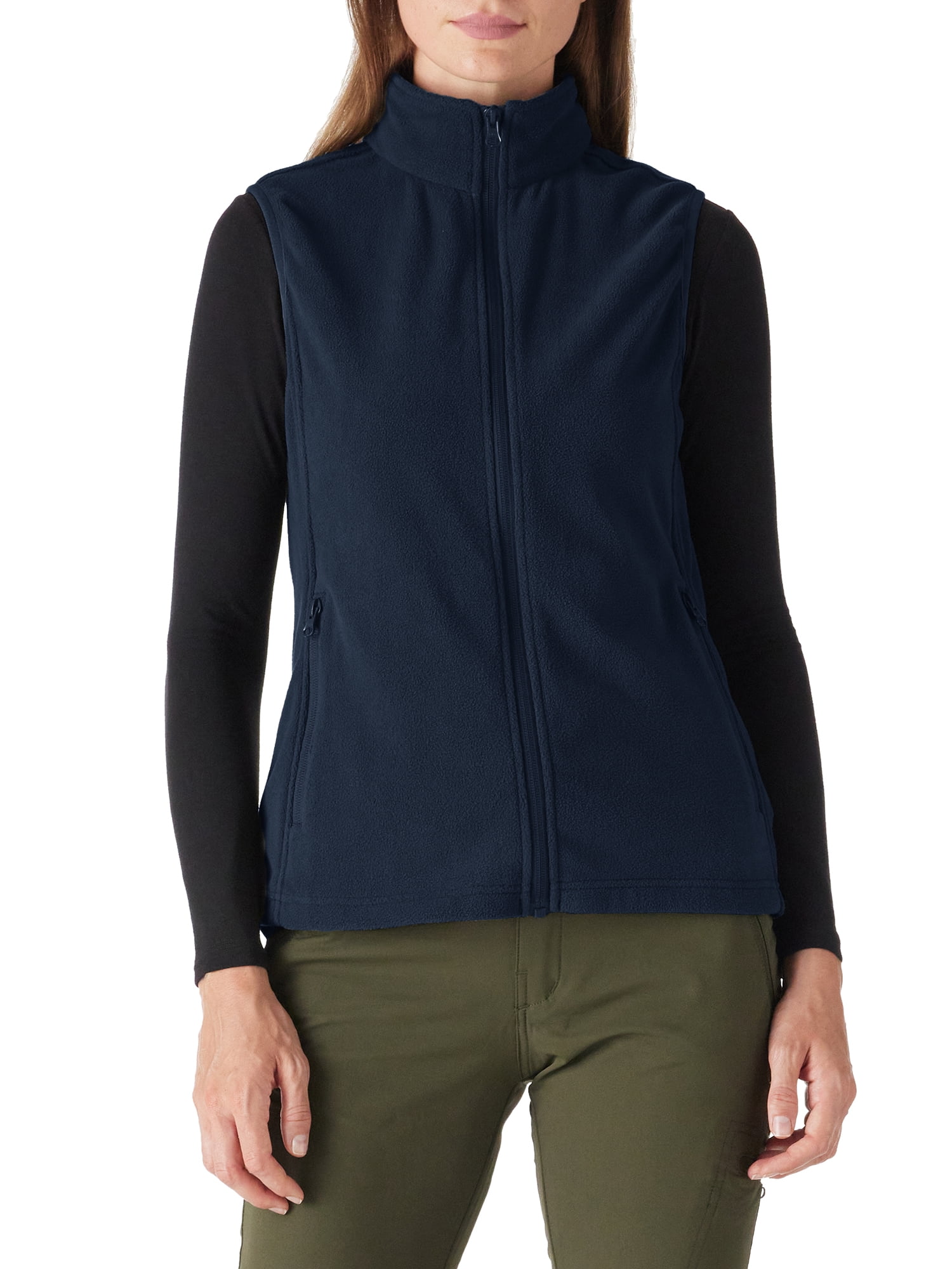 Loose Fit Zip Fleece Vest GRS/Vegan - Light feather gray