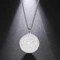 thumbnail image 3 of Arabic Islam Stainless Steel Round Pendant Necklace Islamic Muslim Quran Verse Allah Symbol Necklaces Amulet Jewelry, 3 of 5