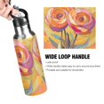 thumbnail image 4 of Yayeee 33oz Insulated Water Bottle Double Wall Stainless Steel with Flip Straw Lid, Purple Abstract Floral, 4 of 7