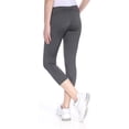 thumbnail image 3 of Calvin Klein Women's Crop Tight with Back Shirring, Sweats Heather, X-Small, 3 of 3